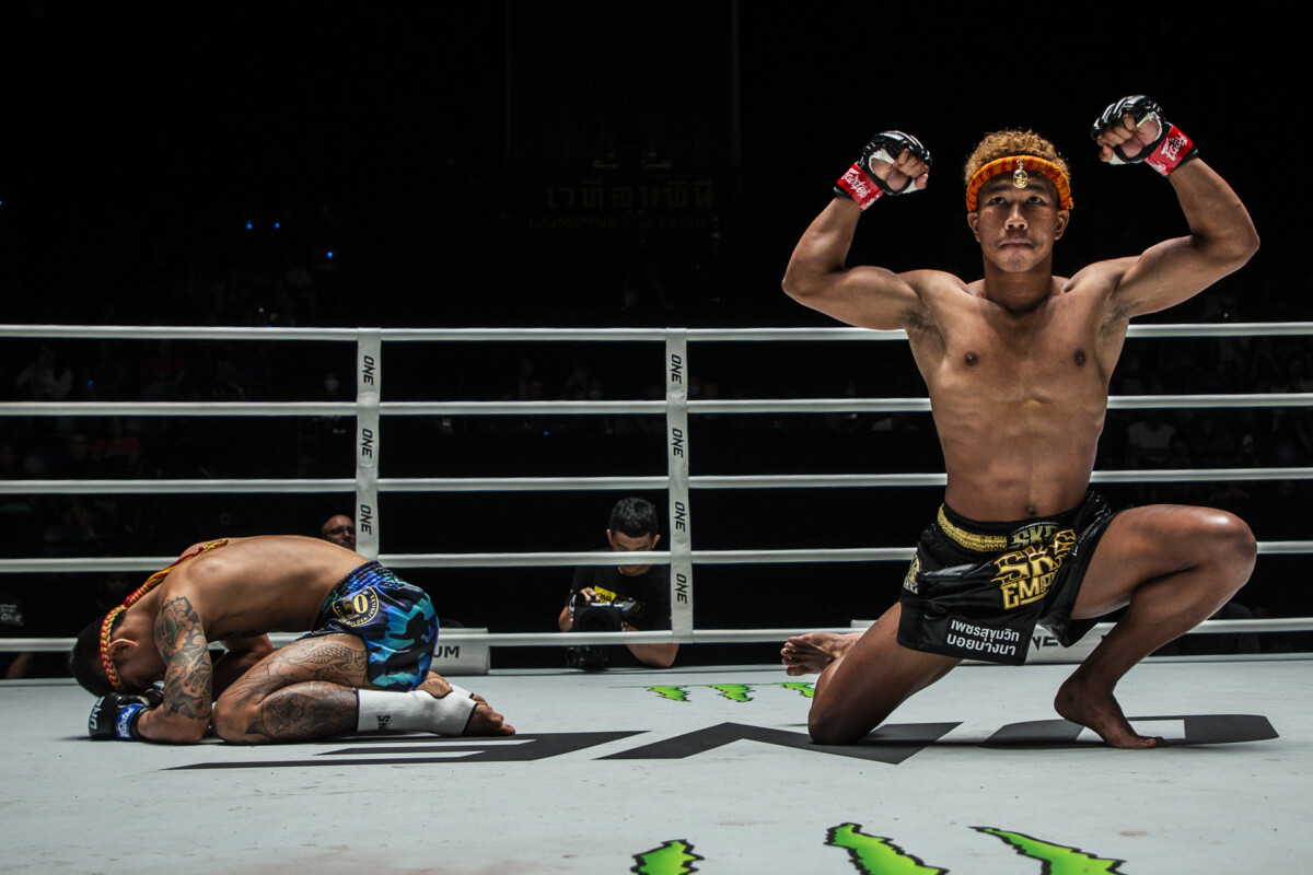 Collection of images from battles in the battle of ONE Lumpinee.