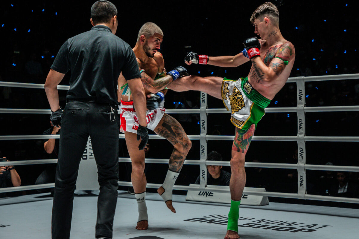Collection of images from battles in the battle of ONE Lumpinee.