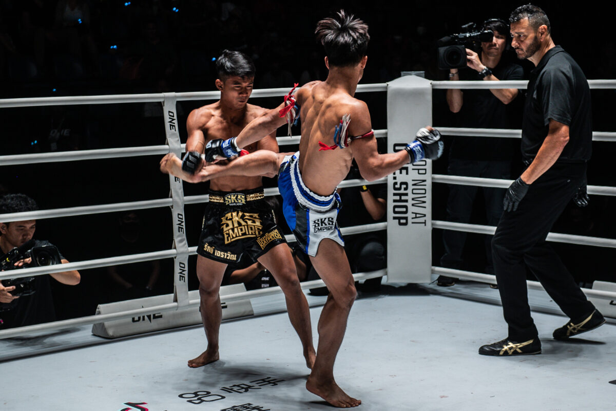 Collection of images from battles in the battle of ONE Lumpinee.