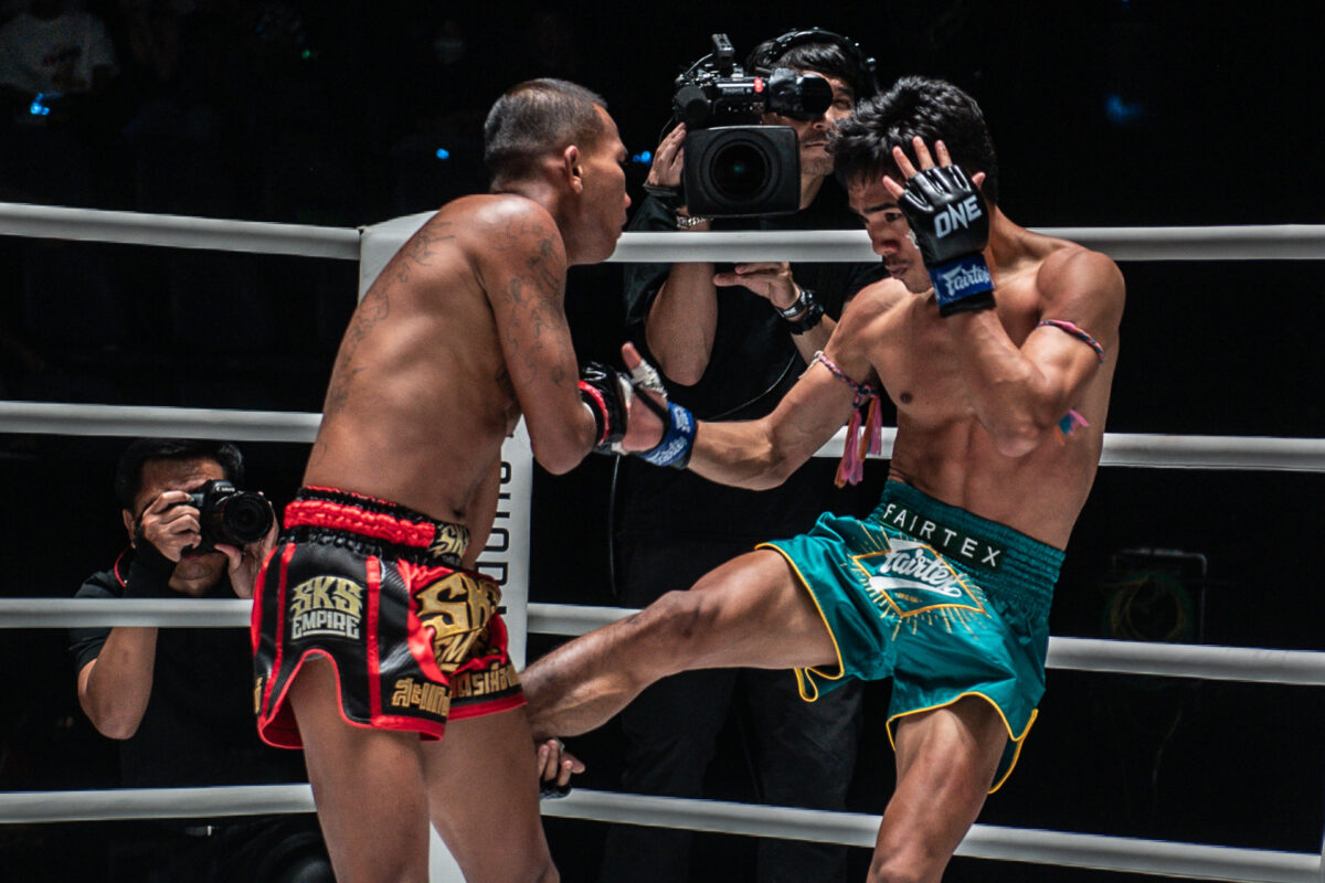 Collection of images from battles in the battle of ONE Lumpinee.