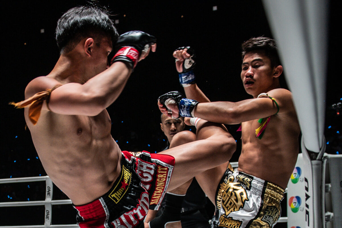 Collection of images from battles in the battle of ONE Lumpinee.