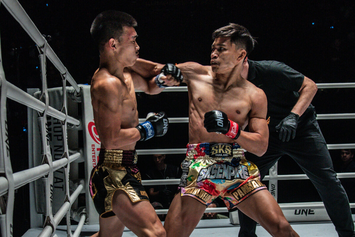 Collection of images from battles in the battle of ONE Lumpinee.