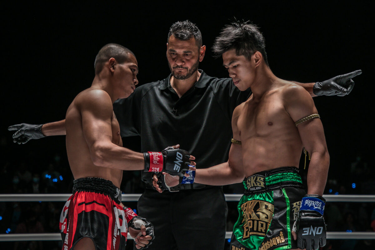 Collection of images from battles in the battle of ONE Lumpinee.