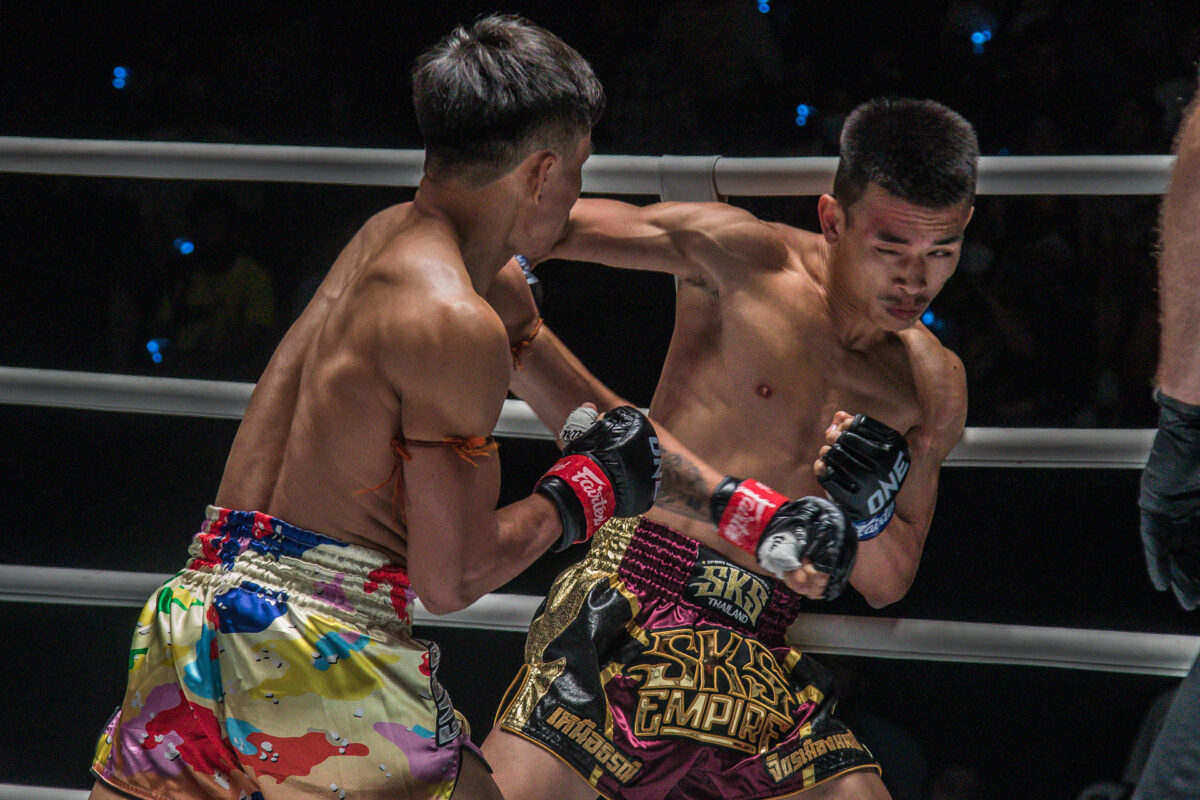 Collection of images from battles in the battle of ONE Lumpinee.