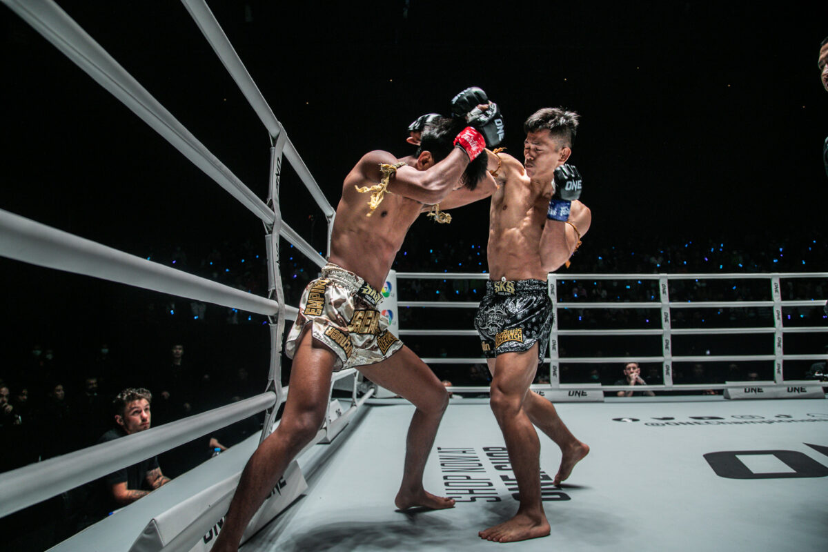 Collection of images from battles in the battle of ONE Lumpinee.