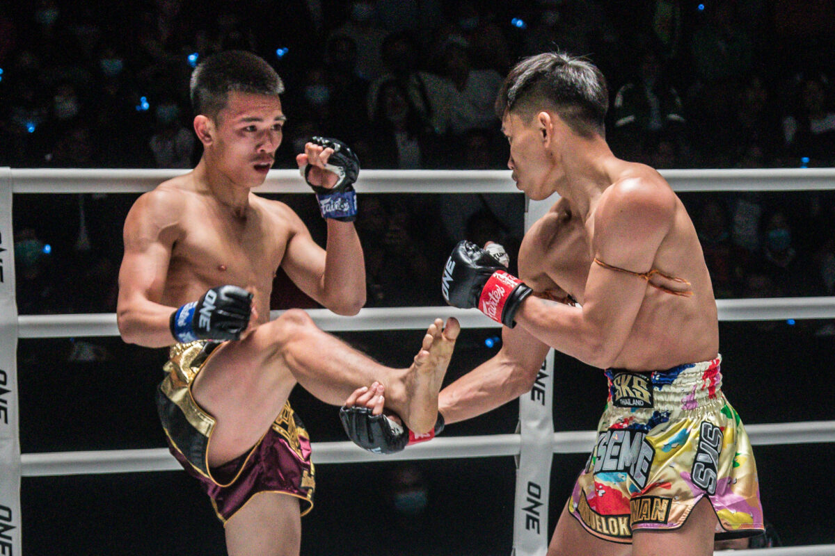 Collection of images from battles in the battle of ONE Lumpinee.