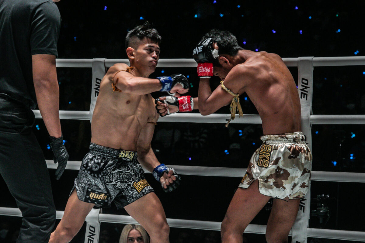 Collection of images from battles in the battle of ONE Lumpinee.