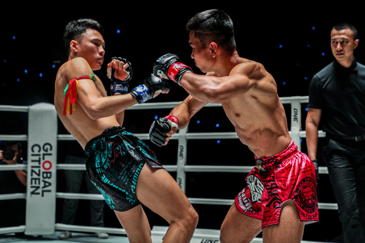 Collection of images from battles in the battle of ONE Lumpinee.