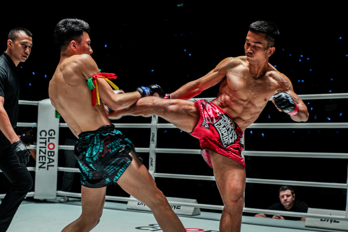 Collection of images from battles in the battle of ONE Lumpinee.