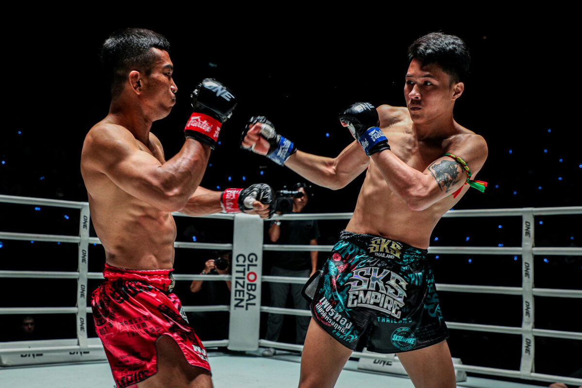 Collection of images from battles in the battle of ONE Lumpinee.