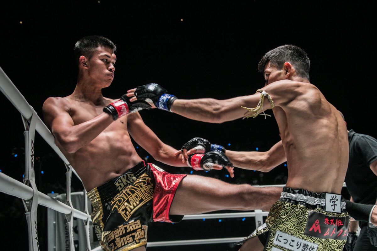 Collection of images from battles in the battle of ONE Lumpinee.