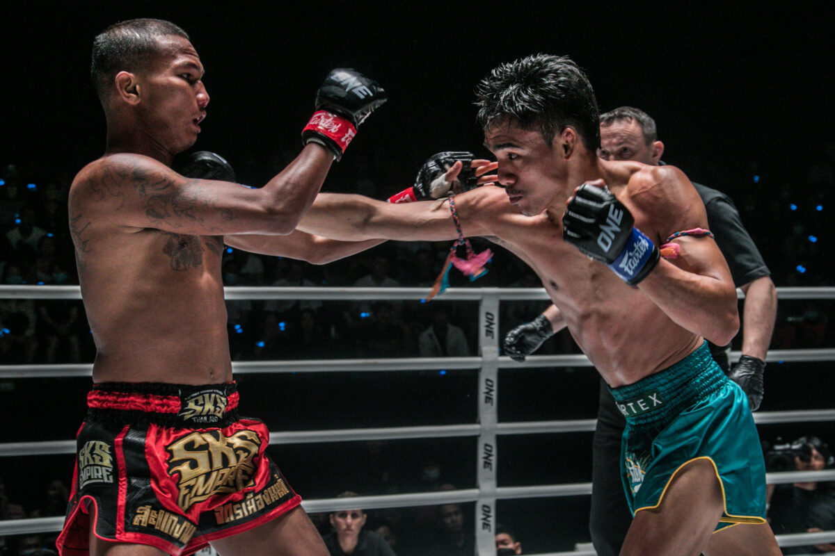 Collection of images from battles in the battle of ONE Lumpinee.