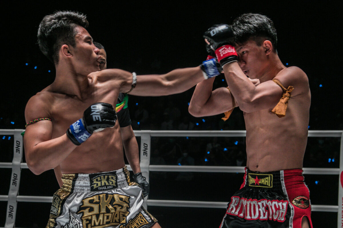 Collection of images from battles in the battle of ONE Lumpinee.