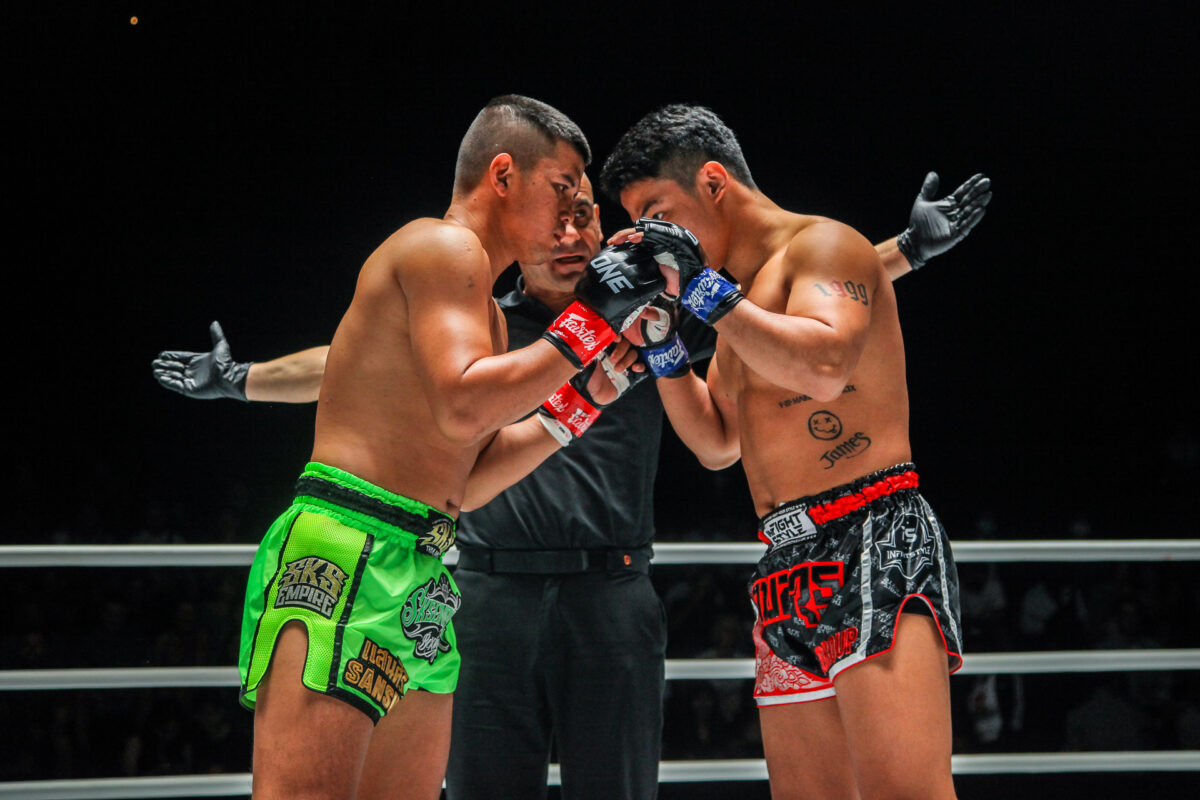 Collection of images from battles in the battle of ONE Lumpinee.