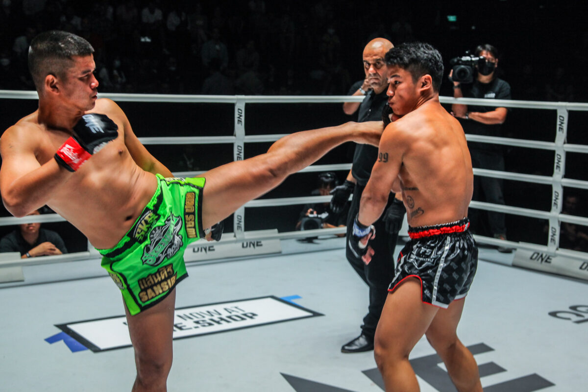 Collection of images from battles in the battle of ONE Lumpinee.