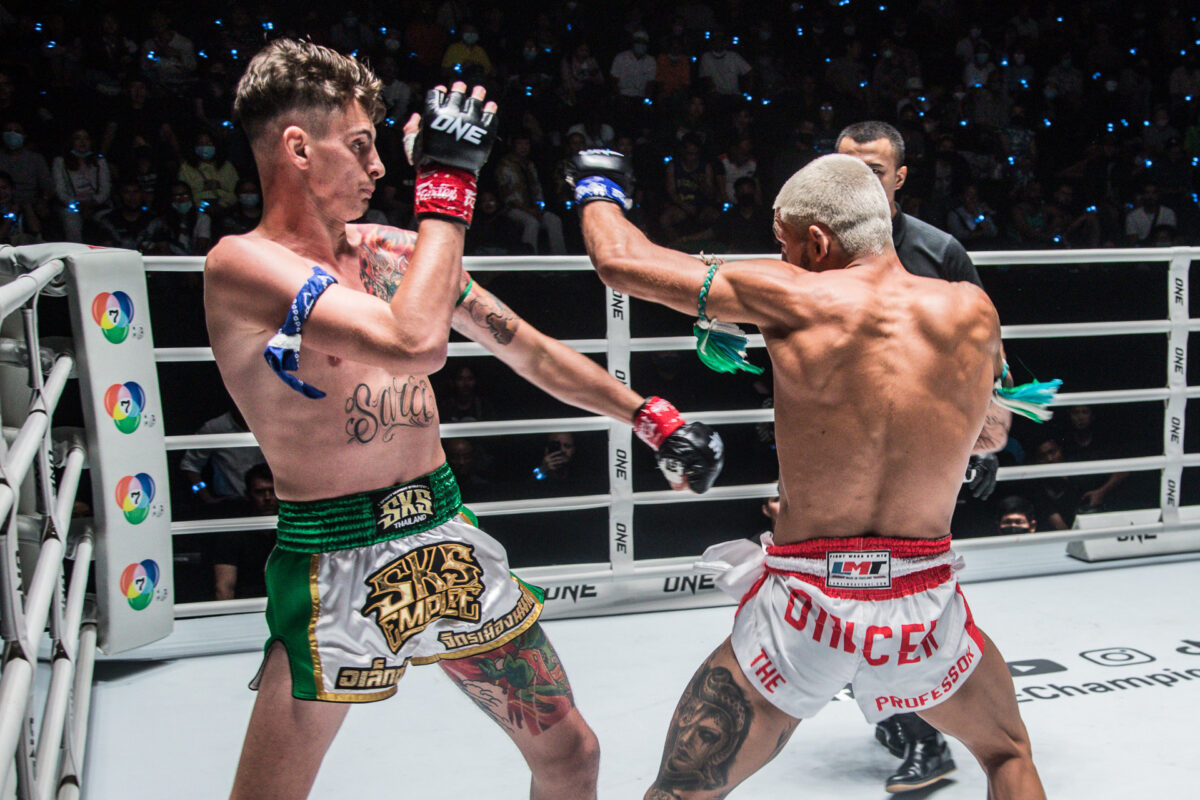 Collection of images from battles in the battle of ONE Lumpinee.