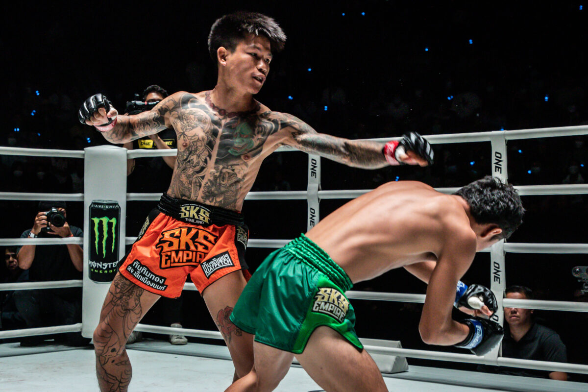 Collection of images from battles in the battle of ONE Lumpinee.