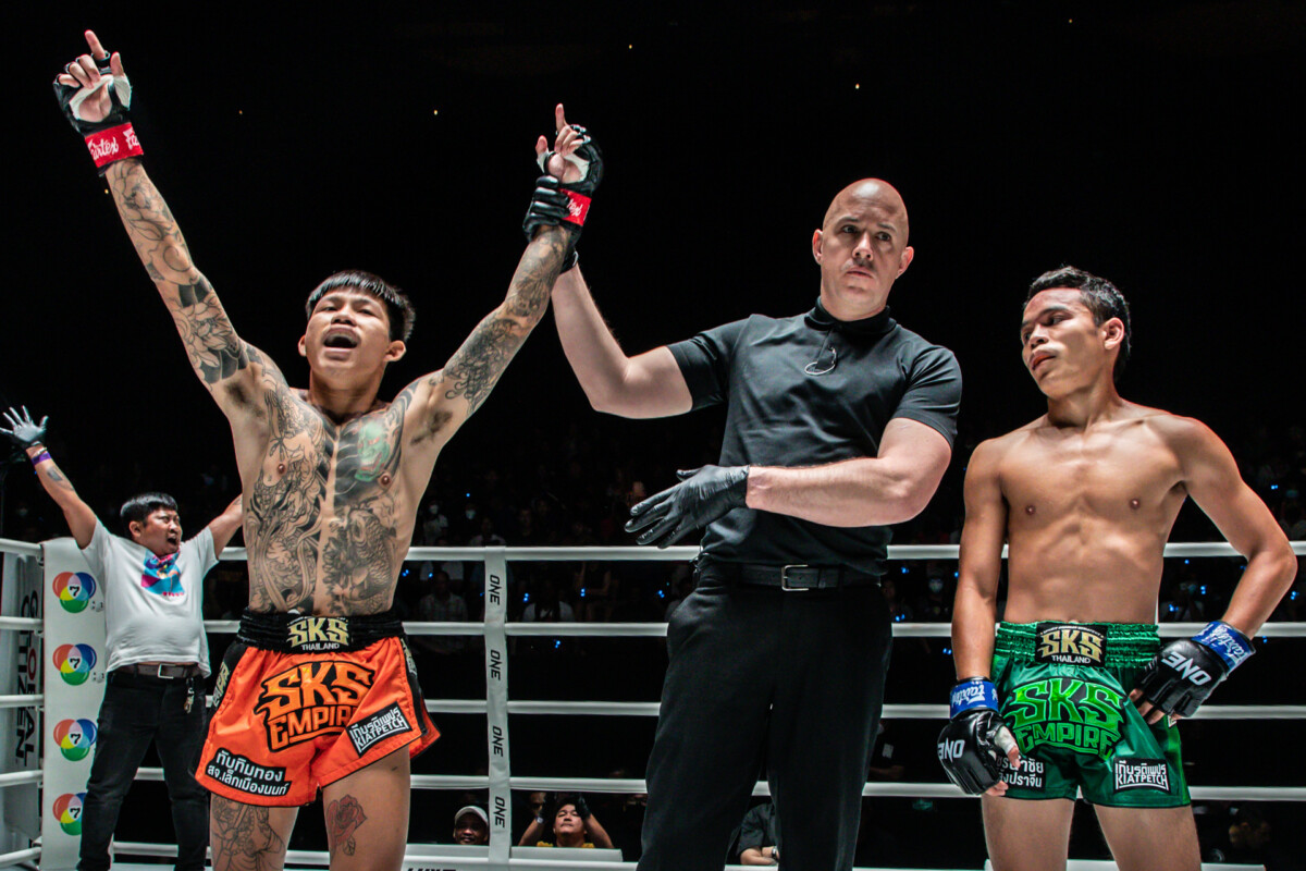 Collection of images from battles in the battle of ONE Lumpinee.