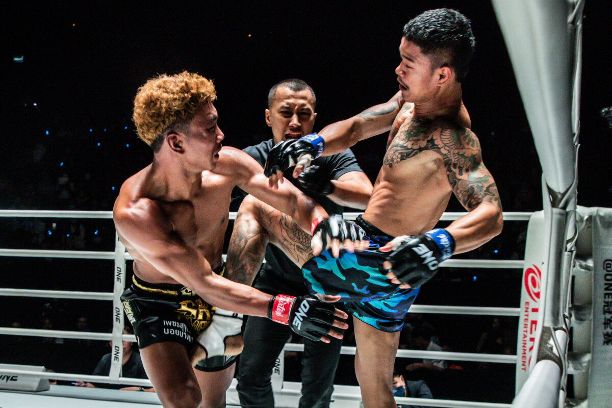 Collection of images from battles in the battle of ONE Lumpinee.