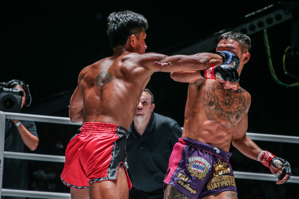 Collection of images from battles in the battle of ONE Lumpinee.
