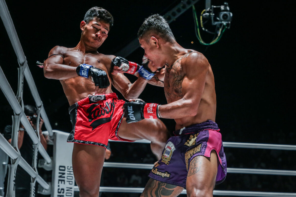 Collection of images from battles in the battle of ONE Lumpinee.