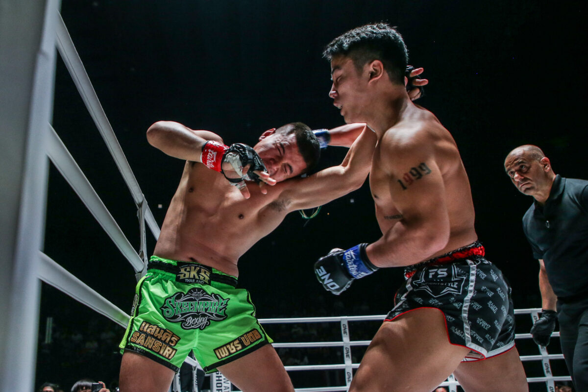 Collection of images from battles in the battle of ONE Lumpinee.