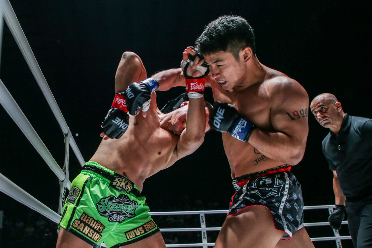 Collection of images from battles in the battle of ONE Lumpinee.