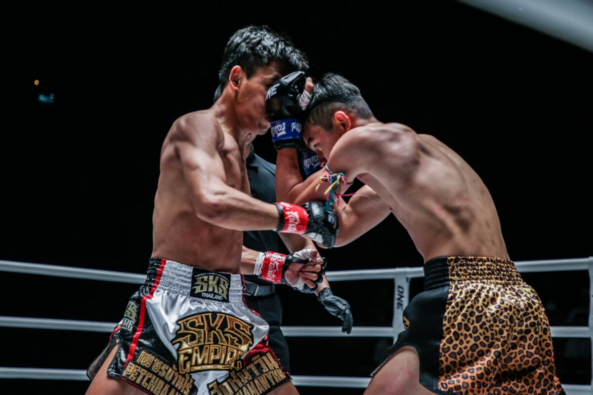 Collection of images from battles in the battle of ONE Lumpinee.