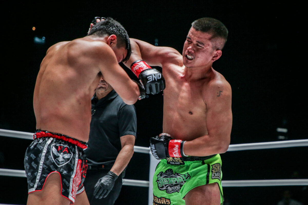 Collection of images from battles in the battle of ONE Lumpinee.