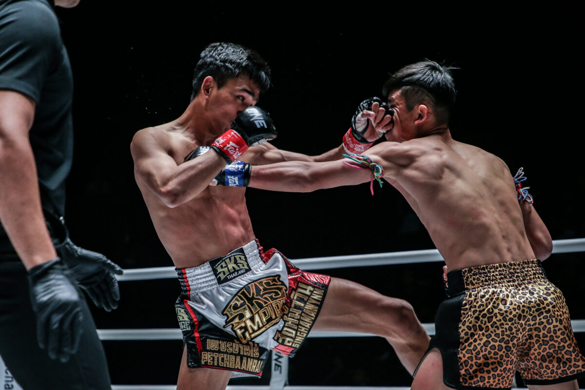 Collection of images from battles in the battle of ONE Lumpinee.