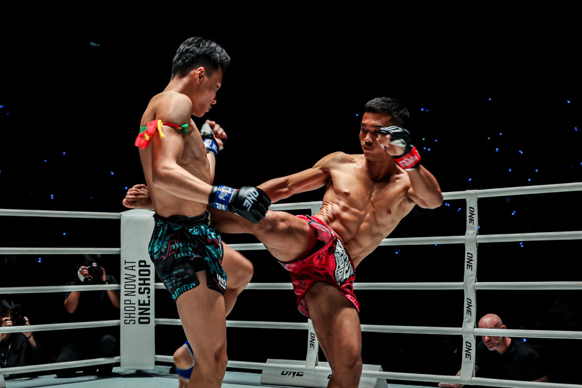Collection of images from battles in the battle of ONE Lumpinee.