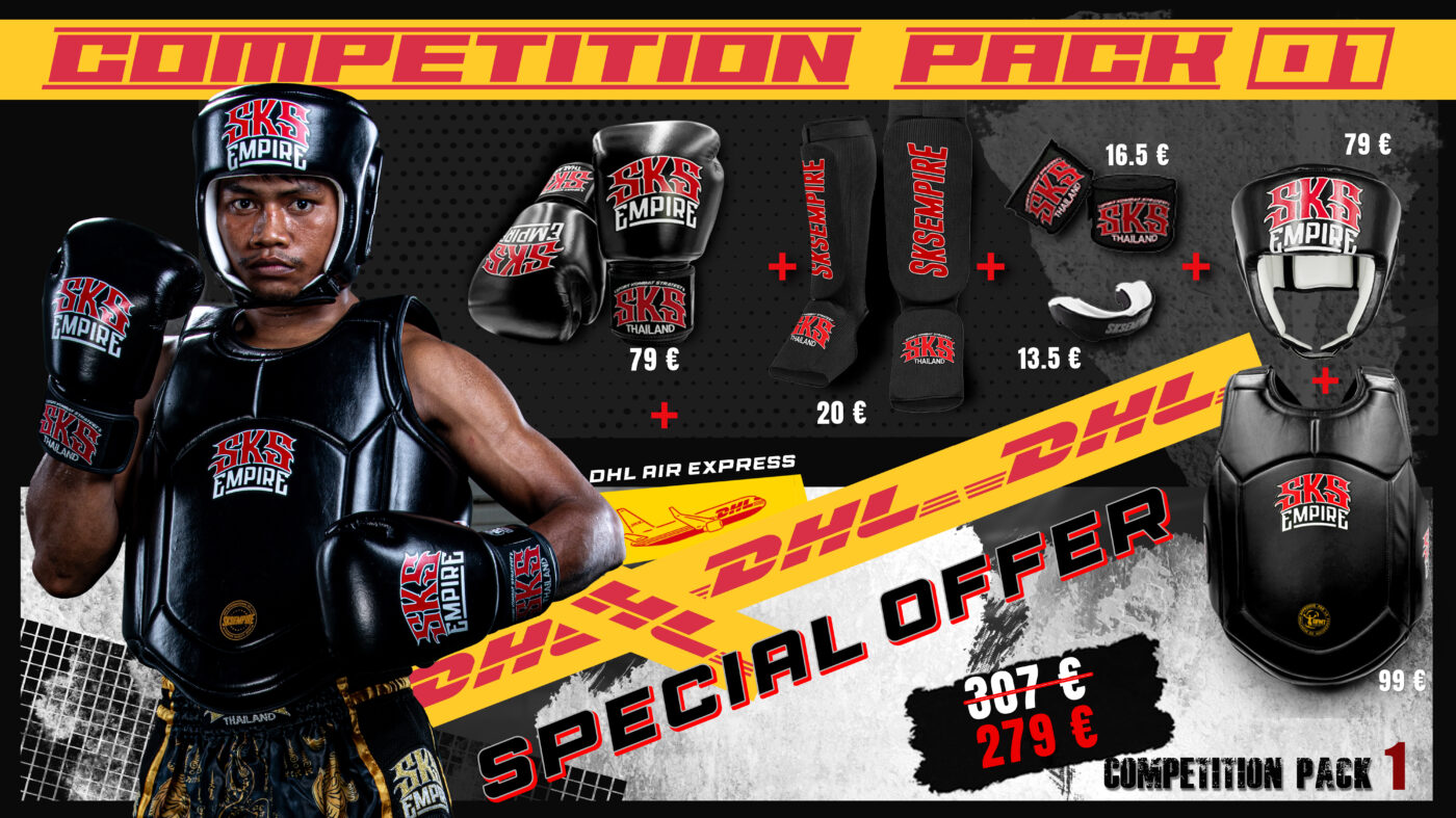 SKS Velcro Boxing Gloves (Red)