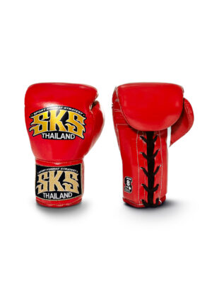 Western Boxing, Red Lace Gloves, Made in Thailand