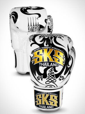 SKS Muay Thai Boxing Gloves - Rift Legacy (Sakyant) (White)