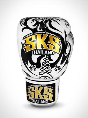 SKS Muay Thai Boxing Gloves - Rift Legacy (Sakyant) (White)