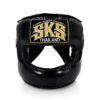 Head Guard, Black, Handmade, Made in Thailand, SKS Boxing