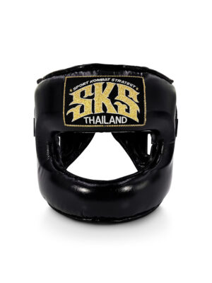 SKS Boxing Head Guard - Metal Bar (White)