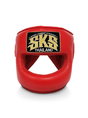 SKS Boxing Head Guard - Metal Bar (White)