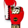 Western Boxing, Red and White Lace Gloves, Made in Thailand, Trapezoid