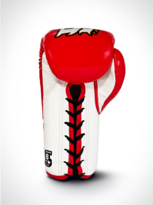 Western Boxing, Red and White Lace Gloves, Made in Thailand, Trapezoid