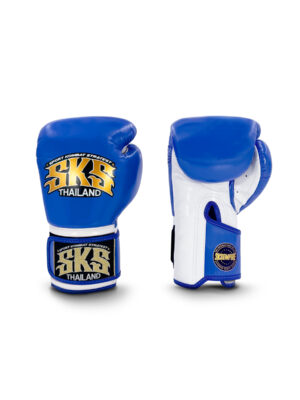 Western Boxing, Boxing Glove, Made in Thailand,Blue and White Wrist