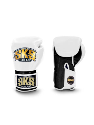 Western Boxing, Boxing Glove, Made in Thailand,Whiit and Black, White Wrist