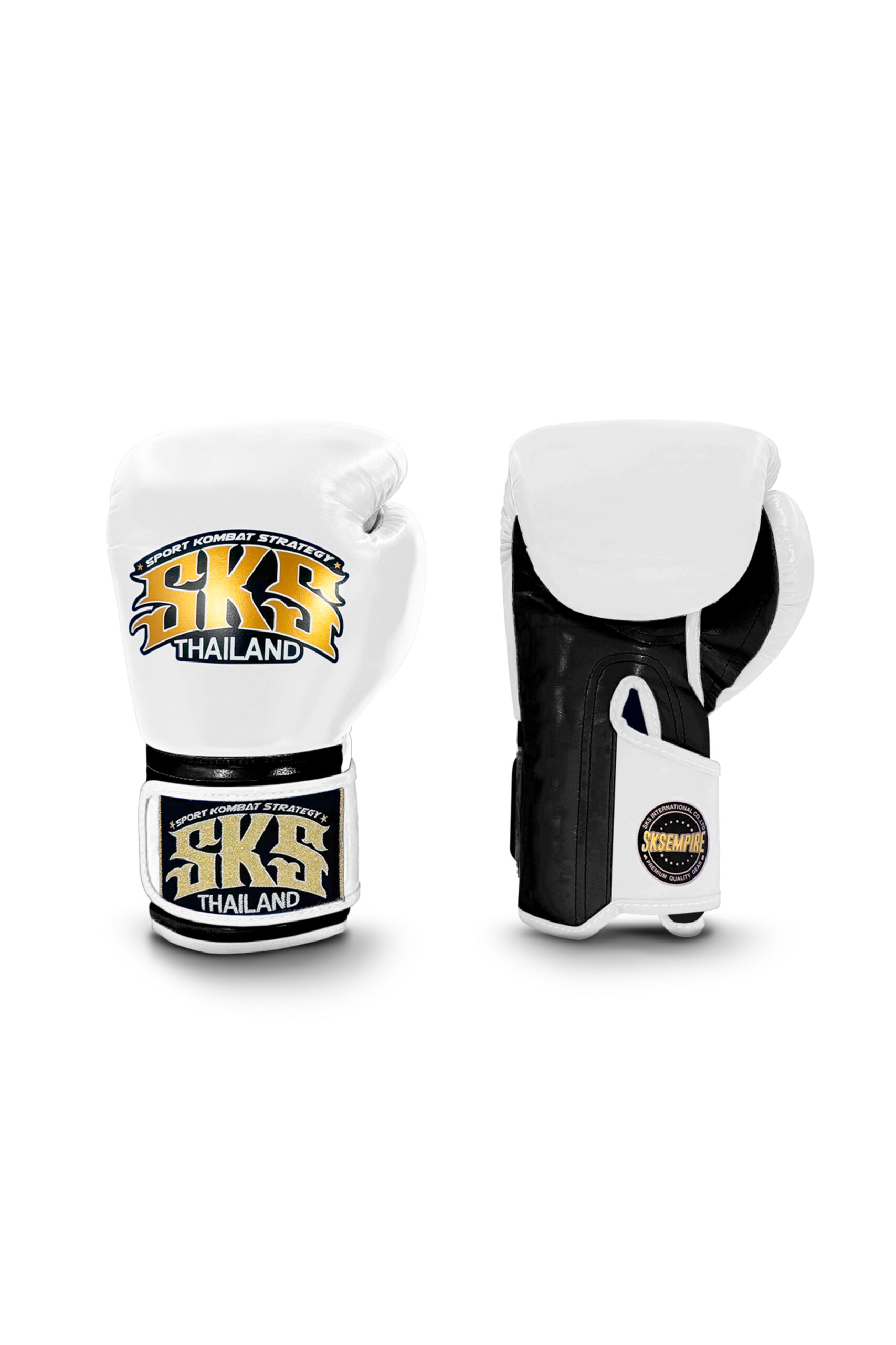 SKS Boxing Gloves - Strike (White-Black) SKS Boxing Gloves - Strike (White-Black)