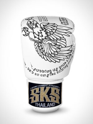 SKS Muay Thai Boxing Gloves - Sakyant Eagle (White)