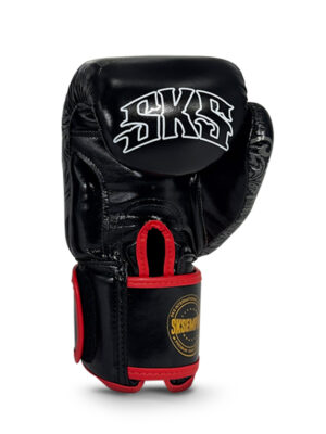 Sakyant Gloves, Made in Thailand, Tiger Sakyant, Velcro Gloves, Black White Red