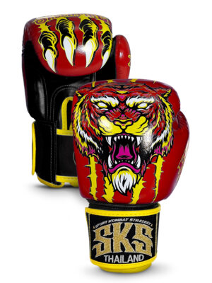 SKS Muay Thai Gloves - Colorful Tiger (Red)