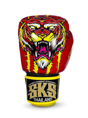 SKS Muay Thai Gloves - Colorful Tiger (Red)