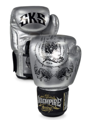 SKS Muay Thai Gloves - Bandana (Metallic Red)