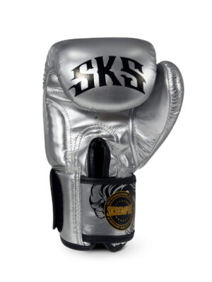Muaythai Gloves, Metallic Silver, Sakyant, Handmade in Thailand
