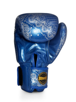 Bandana, Metallic Blue, Muay Thai Gloves, Boxing, Made in Thailand, Handmade, High-Quality Microfiber